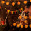Γιρλάντα με φωτάκια καλέντουλας για το Halloween, 6,9 πόδια, τεχνητά λουλούδια 20 LED, 5