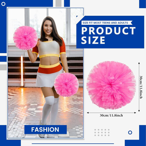 metalliske cheerleader-pomponer, 30 cm ringformet 1