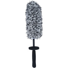 Escova de cerdas longas e macias para limpeza de pneus e rodas.