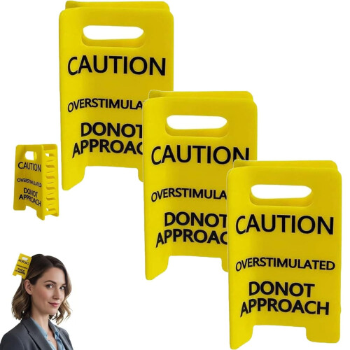 Κλιπ μαλλιών Overstimulated Caution Claw – Κίτρινη προειδοποίηση
