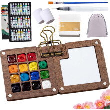 Kit di acquerelli Tobio Mini con libro e panni 12 o 24