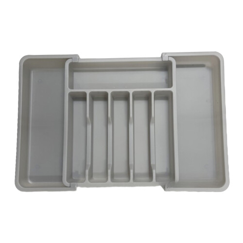 8-Compartment Expandable Silverware Drawer Organizer, Non-Slip & Adjustable, Compatible with Standard Drawers 1