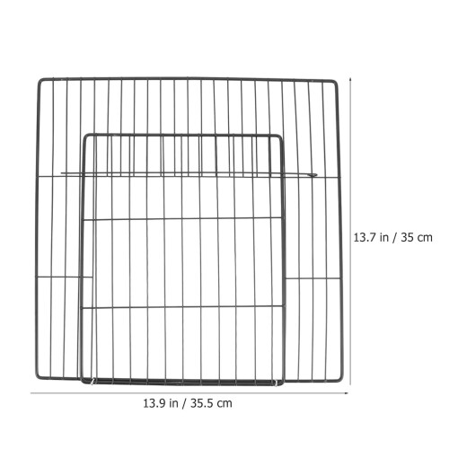 2pcs Dog Gate Panels Black Mesh for Pet Control in Cage Design 1