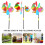 Outdoor Yard Windmill 3D Shape Assorted Color 3pcs 5