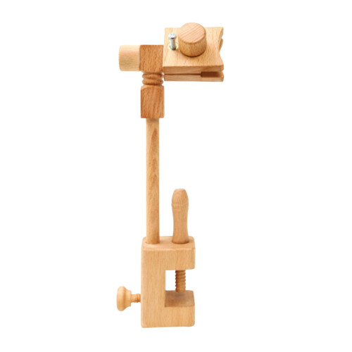 Solid Beech Wooden Embroidery Hoop Stand Rack Rotated Adjustable Desktop Cross 1