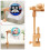 Solid Beech Wooden Embroidery Hoop Stand Rack Rotated Adjustable Desktop Cross 6