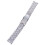 Stainless Steel Watch Band Strap with Solid Links and Foldover Clasp Silver 20mm 5