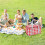 Borsa termica riutilizzabile per picnic e bevande fredde, con chiusura a zip – Adatta a temperature elevate e basse, pieghevole, ideale per 6