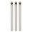 Tubi riceventi 3 pezzi, Argento, 6mm/0,2 in 2