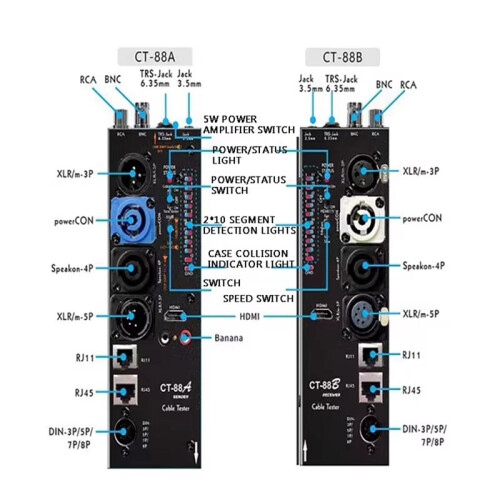 CT-88 Separate Multi-Function  Meter XLR Signal  Meter -Compatible Automatic Audio Side  Meter 2