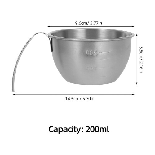 Pancake Mixing Bowl Silver Stainless Steel 1Pack 1