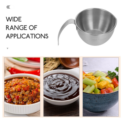 Pancake Mixing Bowl Silver Stainless Steel 1Pack 2