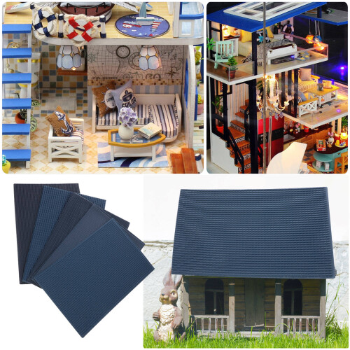 10Pcs Sand Table Landscaping Roof Tiles Assorted Color for Model Scenes 1