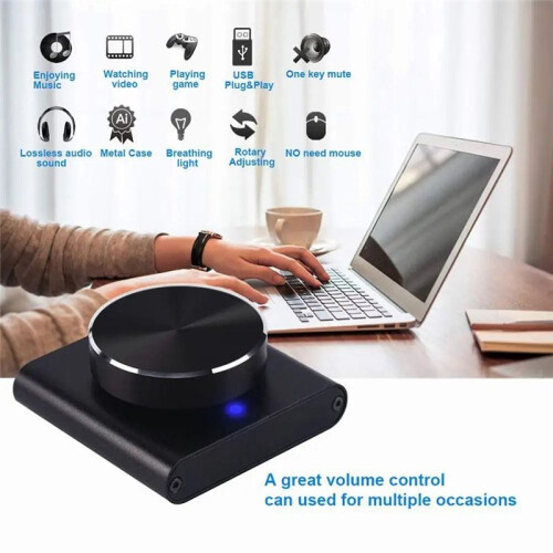 Knob One Button USB Computer Volume Controller Micro-USB Multimedia Speaker External Volume Control Adjust Accessories 1