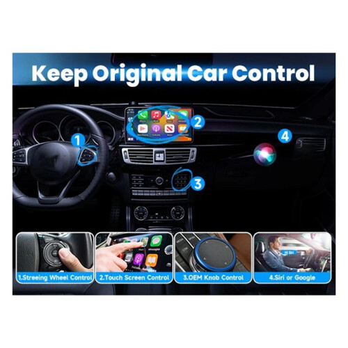 Adattatore 2 In 1 da Cablato A Wireless CarPlay Plug&Plug Auto Connect Converte per Auto Cablate Compatibile con per  e Android 2