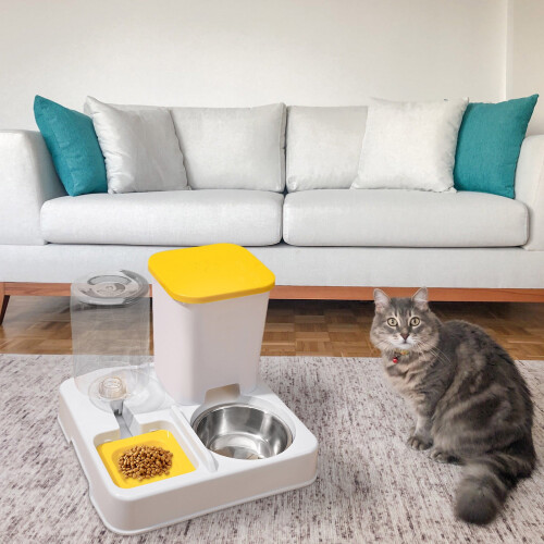 Distributore automatico di cibo e acqua per cani 27x25x21cm 10 giorni 2