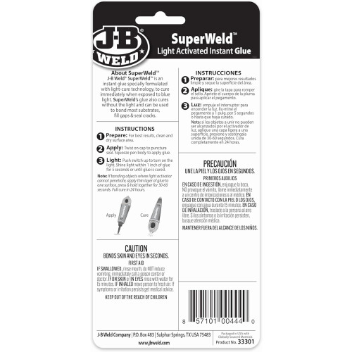 Light-Activated Superglue, Clear, 5g, 2-Pack 1