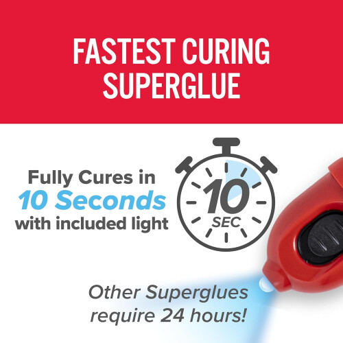Light-Activated Superglue, Clear, 5g, 2-Pack 2