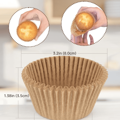 Αντικολλητικά 200 τεμάχια τυπικά φύλλα για cupcakes για ψήσιμο, φυσικά, περιτύλιγμα 1
