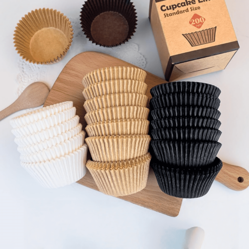 Αντικολλητικά 200 τεμάχια τυπικά φύλλα για cupcakes για ψήσιμο, φυσικά, περιτύλιγμα 2