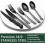 Black Hammered Stainless Steel Flatware Set 24-Piece 5