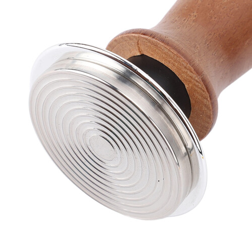 Kaffeetamper aus Edelstahl, 51 mm, mit Holzgriff 2