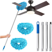 Plumeau en microfibre pour ventilateur de plafond avec manche extensible de 33 à 122 cm