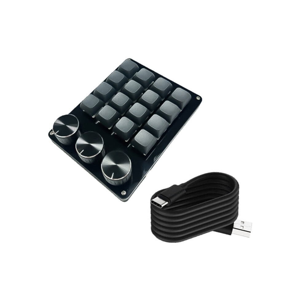 16-Key Programmable Macro Keypad With 3 Custom Knobs And 900223704207