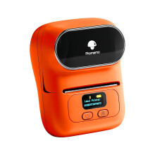 Orange Mini Bluetooth Thermal Label Maker, 2" Inkless Barcode Printer | Address/Logo/Clothing Labels for Small Business, Home – Compatible with