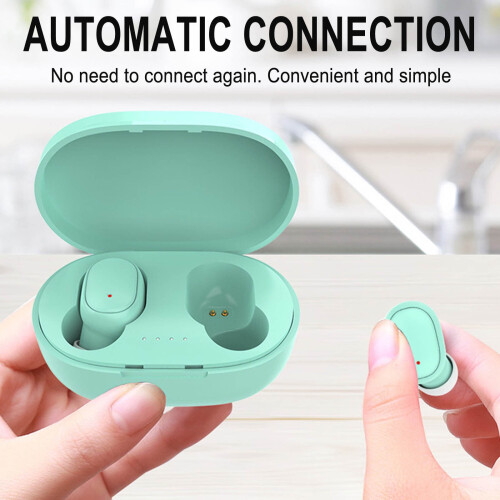 Wanfds Wireless Earbuds for Small Ears, 3g Light, Cute Green, Bluetooth 5.3, Fast Charging Case, compatible with iPhone & Android 1