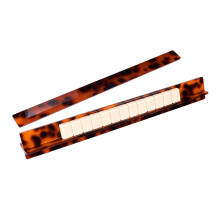 Acrylic Mahjong Stand Set, Tortoiseshell Pattern, Foldable Tile Rack, Portable Mahjong Accessories for Game Nights Travel