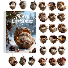 Calendar de Advent cu ghinde și animale din pădure, 24 de zile