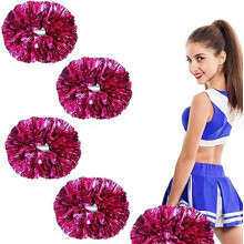 Plastikowe pompony cheerleaderek z uchwytem 4 sztuki
