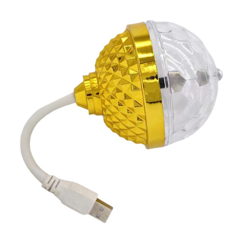 Lâmpada LED Disco com Rotação de 360 e Projeção Colorida