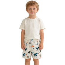 Boys Swim Trunks,Ocean Animal Plaid Print Beach Shorts Clothing Kids Swimwear for Toddler Play,Swim Trunks Boys,White,18-24 Months
