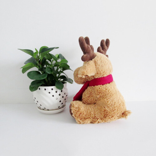 Reindeer stuffed animal brown elk shape 1 set 1