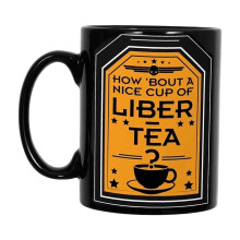 Liber-Tea Coffee Mug, Taste Democracy Black Tea Cup, Gamer Gift for Him, Funny Morning Drinkware, Boyfriend Gift