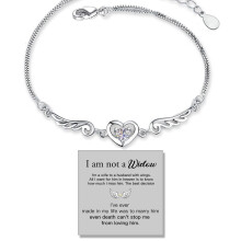 Pulseira Asas de Anjo Memorial para Mulheres Branca (1 peça)