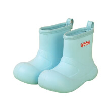Lightweight Toddler Rain Boots for Boys, Comfortable Rubber Mid-Calf Design, Compatible with Kids 8-9 Years, Light Blue Z01