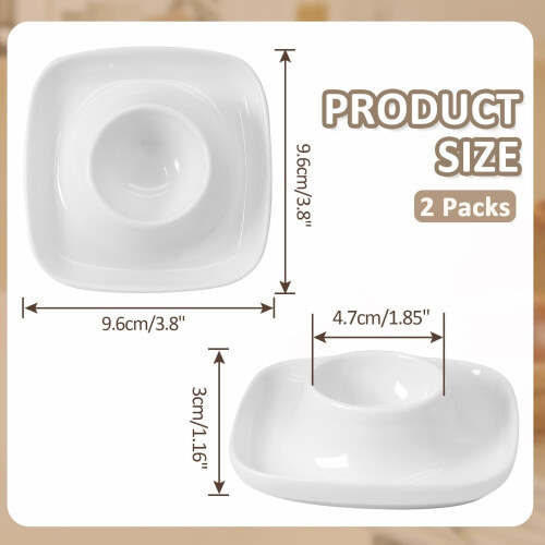 Plastic Egg Tray Holder Cup, White Egg Cups for Kitchen, Camping & Breakfast – Easy to Clean 2