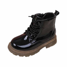 Girls Soft Sole Short Boots, Matte Ankle Boots for Toddlers (4.5–5Y), Comfortable Everyday Wear, Z02 Black