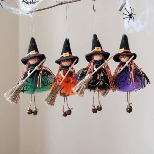Κρεμαστό κόσμημα για κούκλες Halloween, μαύρο διακοσμητικό κρεμαστό κόσμημα για 2