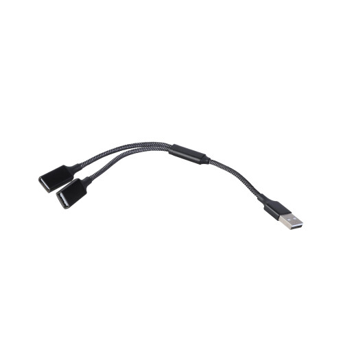Καλώδιο επέκτασης USB A αρσενικό σε διπλό θηλυκό 1m