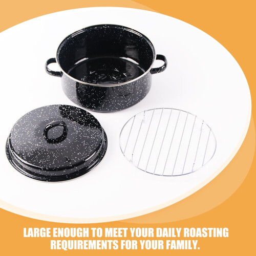 Ceramic enameled roasting pan nonstick 1 pack 2