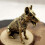 Brass fortune dog statue vintage small desktop ornament 5