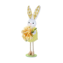Decorazione pasquale con coniglietto in tessuto soffice