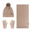 Set da donna composto da cappello, sciarpa e guanti in lana 1