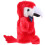 Red Plush Parrot Hand Puppet Soft Material for Home Puppet Performances 7