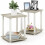 Side Table Set of 2 Sonoma Oak 2-Tier 1