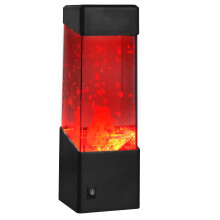 Lampe à lave volcanique avec effet d'éruption LED rouge – Veilleuse sensorielle, lampe d'ambiance pour la maison/le bureau, compatible avec les